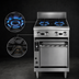 Thumbnail image #4 for Bistro JBR-2-12G-24 24-Inch Gas Restaurant Range with (2) Open Burners & 12-Inch Griddle