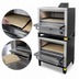 Thumbnail image #4 for Peerless C231P Double-Stacked Gas Pizza Deck Oven, Floor Model, 32 x 9-Inch or 8 x 18-Inch Capacity