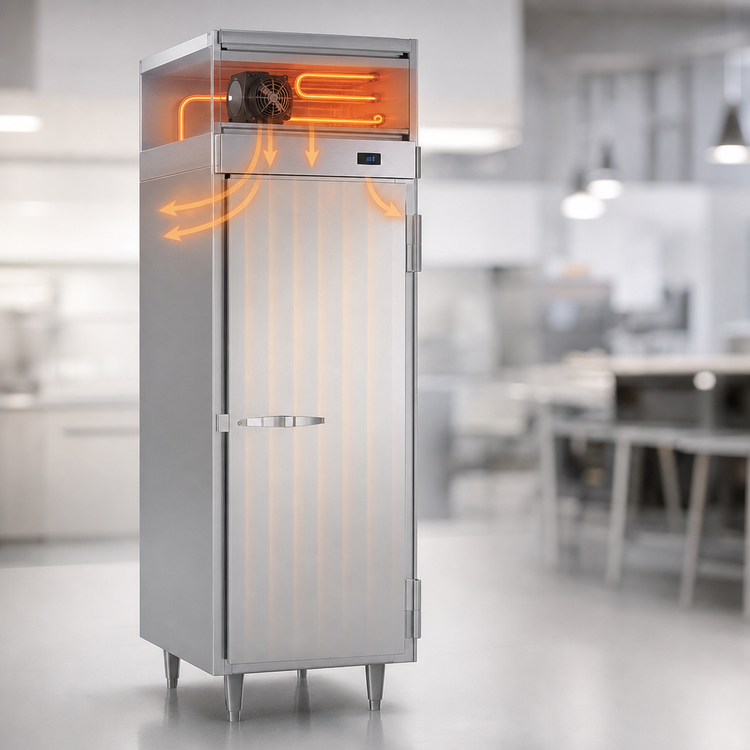 Product image #4 for Beverage-Air P Series Top-Mount Pass-Thru Warming Cabinet, 1-Section, 21.01 Cu. Ft., 2 Full-Height Doors