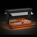 Thumbnail image #4 for Hatco Glo-Ray 72-Inch Pass-Thru Countertop Buffet Warmer with Heated Base, Double Acrylic Sneeze Guards, and 5-Pan Capacity