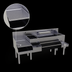 Thumbnail image #4 for Glastender All-In-One Underbar Ice Bin/Cocktail Station with Blender Station, 72 Inch Wide, Stainless Steel