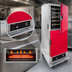 Thumbnail image #4 for Cres Cor Mobile Heated Holding Cabinet, 1-Section, Bottom-Mount Heater, Red Dutch Doors, 11 Sheet Pan Capacity