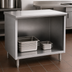 Thumbnail image #4 for Eagle Group Spec-Master Open Front Cabinet Base Work Table, 48 x 30 Inches, 14-Gauge 304 Stainless Steel Top