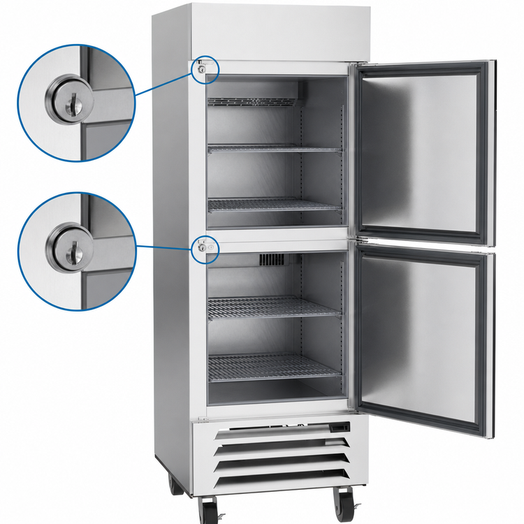 Product image #4 for Beverage-Air Horizon Series One-Section Reach-In Freezer, 30-Inch Wide, Solid Half Doors, Bottom Mount, 25.97 Cu. Ft.
