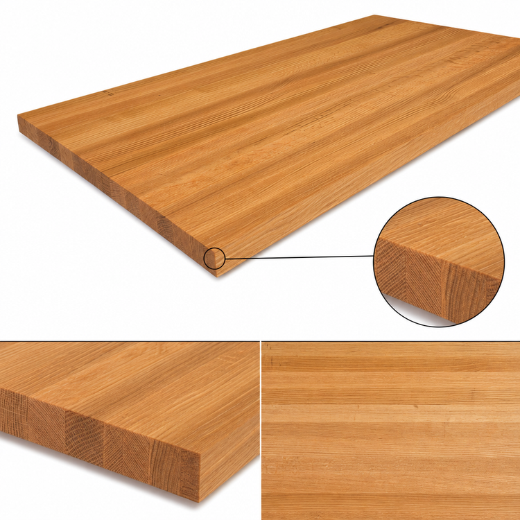 Product image #4 for John Boos Appalachian Red Oak Edge Grain Island Countertop, 120 x 30 x 1-1/2 Inch, Penetrating Oil Finish