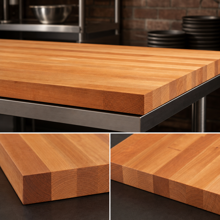 Product image #4 for John Boos Boos Block American Cherry Edge Grain Kitchen Countertop, 60 x 38 x 1-1/2 Inch, Oil Finish