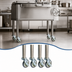 Thumbnail image #4 for BK Resources T-304 Stainless Steel Braising Pan & Tilt Skillet Legs with Casters, 33-1/4 Inch, Kit of 4