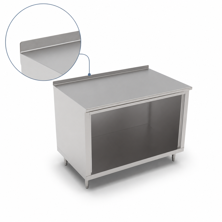 Product image #4 for John Boos Open Front Underbar Cabinet Base Work Table, 36"W x 30"D, 1-1/2" Rear Riser