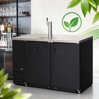 Thumbnail image #4 for Everest Refrigeration EBD2-BB-24 Back Bar Direct Draw Keg Refrigerator, 2-Section, 17 Cu. Ft., 1/2 Barrel, Single Faucet, Black