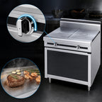 Thumbnail image #4 for Jade Range (Middleby) Titan JTRH-1FHT 18-Inch Gas French Hot Top Range with Cabinet Base, Infinite Controls, Stainless Steel