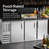 Thumbnail image #4 for Beverage-Air 78-Inch Three-Section Food-Rated Back Bar Refrigerator with Solid Doors