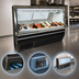 Thumbnail image #4 for Howard-McCray 34N Series 12-Foot Double Duty Stand-Alone Fish/Poultry Refrigerated Service Case with LED Lighting