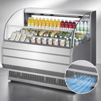 Thumbnail image #4 for Turbo Air TOM-50SS-N Open-Front Horizontal Display Merchandiser, 50.9"W, 8.9 Cu. Ft., 3-Tier, Stainless Steel, Self-Contained
