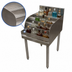 Thumbnail image #5 for BK Resources Freestanding 4-Step Stainless Steel Underbar Liquor Bottle Display, 12 Inch W x 21-1/4 Inch D, Approx. 13-Bottle Capacity