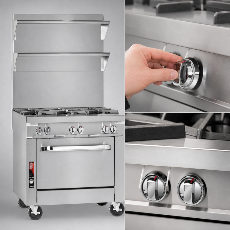 Product image #4 for Southbend Platinum 12-Inch Heavy Duty Gas Sectional Range with Cabinet Base and 2 Open Burners