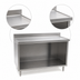 Thumbnail image #4 for Eagle Spec-Master Marine Series Stainless Steel Work Table with Cabinet Base, Open Front, and 4-1/2-Inch Backsplash, 84 x 24 Inches