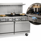 Thumbnail image #4 for Imperial (Middleby) Pro Series IR-6-G24-CC 60-Inch Commercial Gas Range with 6 Open Burners, 24-Inch Griddle & 2 Convection Ovens