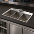 Thumbnail image #4 for Underbar Drop-In 4-Compartment Bar Sink with Marine Edge, 42 Inch Wide, Stainless Steel