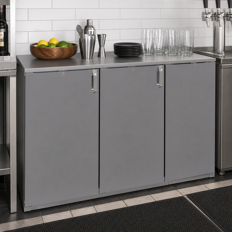 Product image #4 for Glastender Three-Section Back Bar Dry Storage Cabinet, 60-Inch Wide, Non-Refrigerated, Stationary