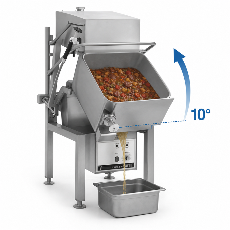Product image #4 for Legion Skittle SKGL9-5 Gas-Fired Tilting Multi-Function Cooker, 22.3-Gallon Kettle, 132,000 BTU