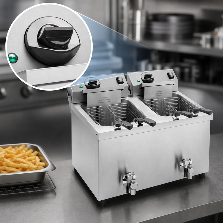 Product image #4 for Vollrath CF4-3600DUAL Countertop Double-Well Electric Deep Fryer, 15 lb Capacity, 208-240V