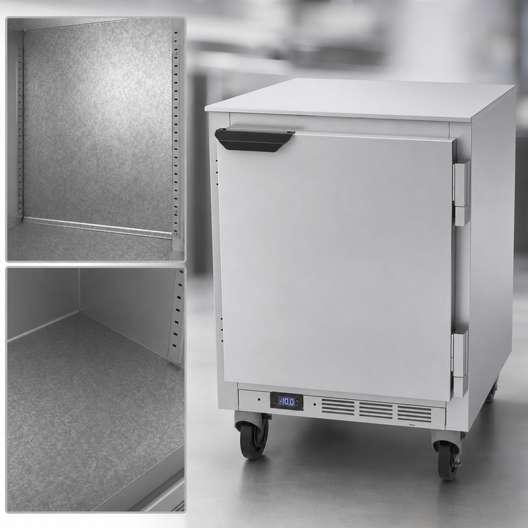 Product image #5 for Beverage-Air UCF24HC One-Section Shallow-Depth Undercounter Freezer, 24 Inch Wide, Solid Door, 4.53 Cu. Ft.