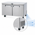 Thumbnail image #4 for Migali Competitor Series 60-Inch 2-Section Stainless Steel Undercounter Reach-In Freezer, 18.2 Cu. Ft., Solid Doors, Self-Contained