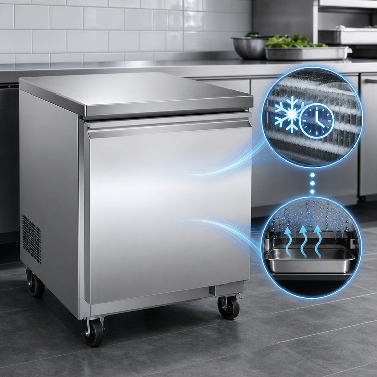 Product image #4 for Serv-Ware 6.5 Cu. Ft. Undercounter Freezer, Stainless Steel, 115V