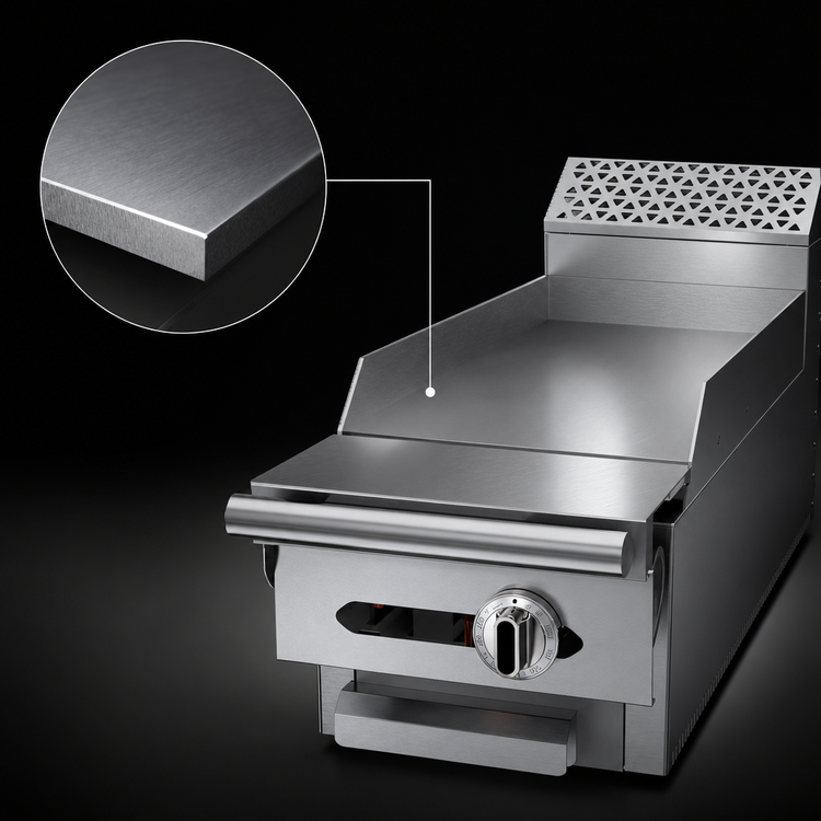 Product image #4 for Garland Cuisine 12-Inch Heavy-Duty Modular Gas Thermostatic Griddle with 1-Inch Steel Plate, 30,000 BTU