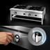 Thumbnail image #4 for Supreme JHP-212-F 12-Inch Floor Model Gas Hot Plate, 2 Burners, Open Base with Undershelf