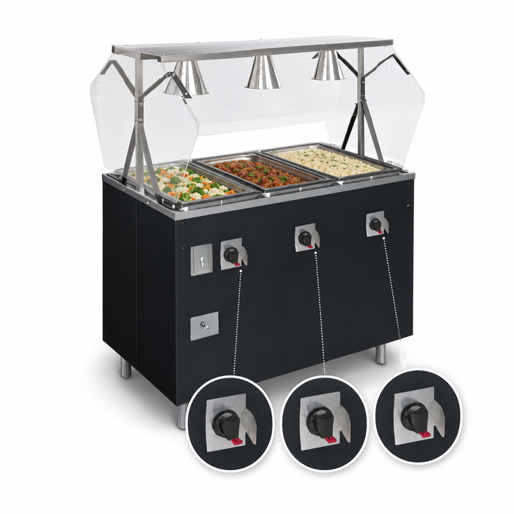 Product image #4 for Vollrath 2-Series Affordable Portable™ Deluxe 4-Well Mobile Hot Food Station
