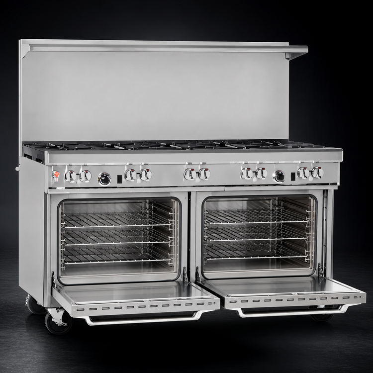 Product image #4 for Southbend Ultimate 60-Inch Gas Restaurant Range with 8 Open Burners and 2 Convection Ovens