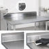 Thumbnail image #4 for John Boos Stallion 108-Inch x 36-Inch Stainless Steel Work Table with 5-Inch Backsplash and Safety Edge