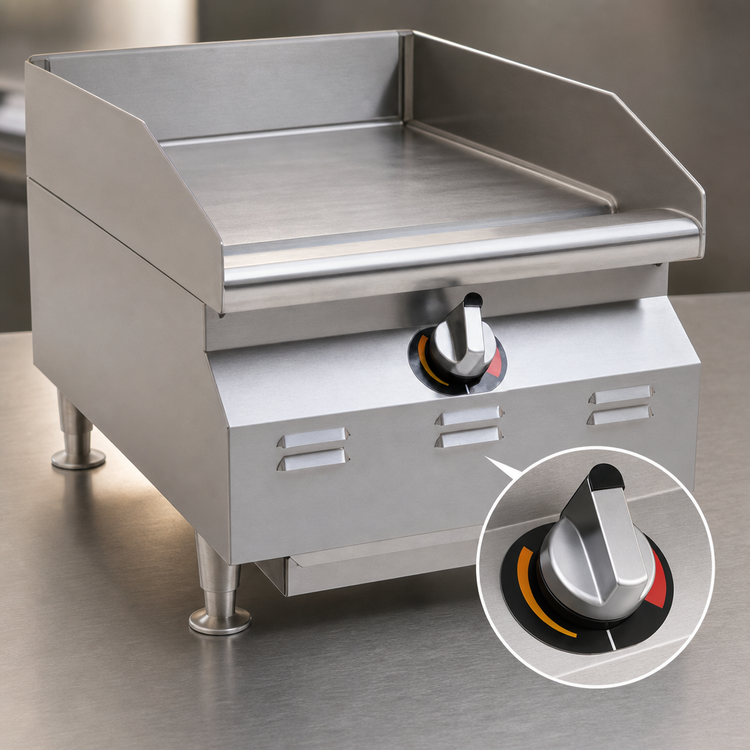 Product image #4 for RedHots Chef's Line 15-Inch Countertop Extra-Deep Natural Gas Griddle — 315 sq. in., 31,250 BTU