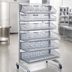 Thumbnail image #4 for Quantum Mobile Single-Sided Partition Wall Starter Unit with Baskets, Dividers, and Label Holders, 36 x 26 x 74 Inches