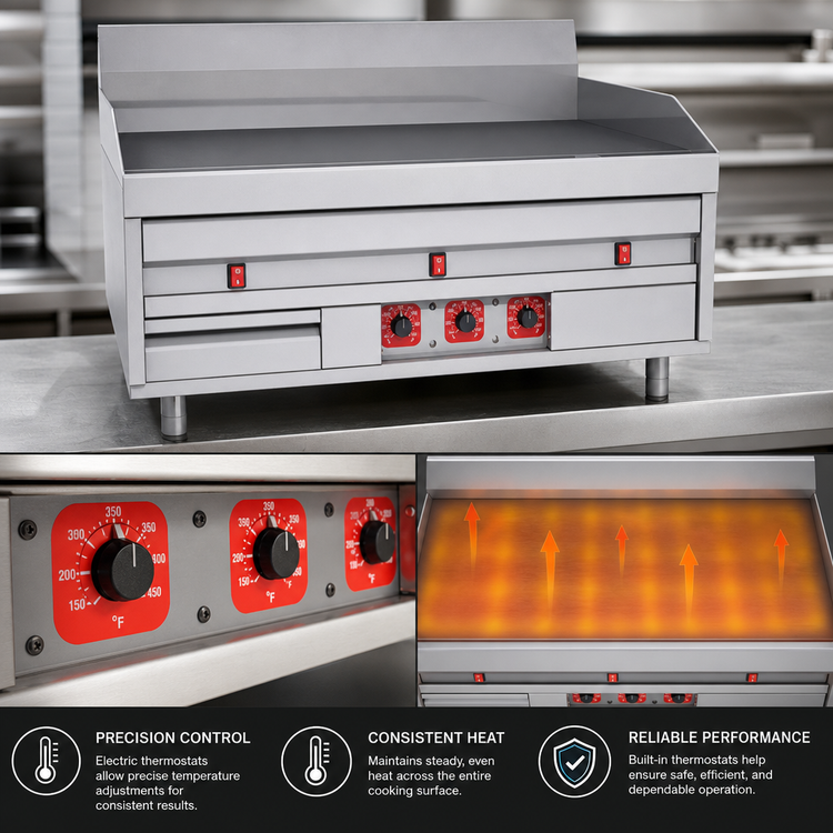 Product image #4 for Magikitch'n MKE-24-E 24" Electric Countertop Griddle