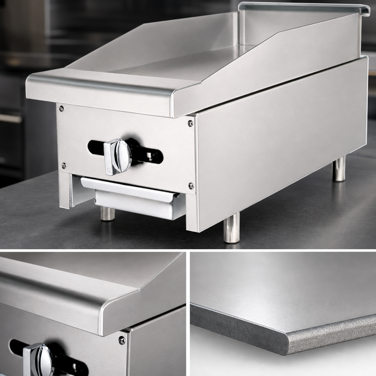 Product image #4 for Bake Tech Innovation Radiance 12-Inch Countertop Gas Griddle with Manual Controls