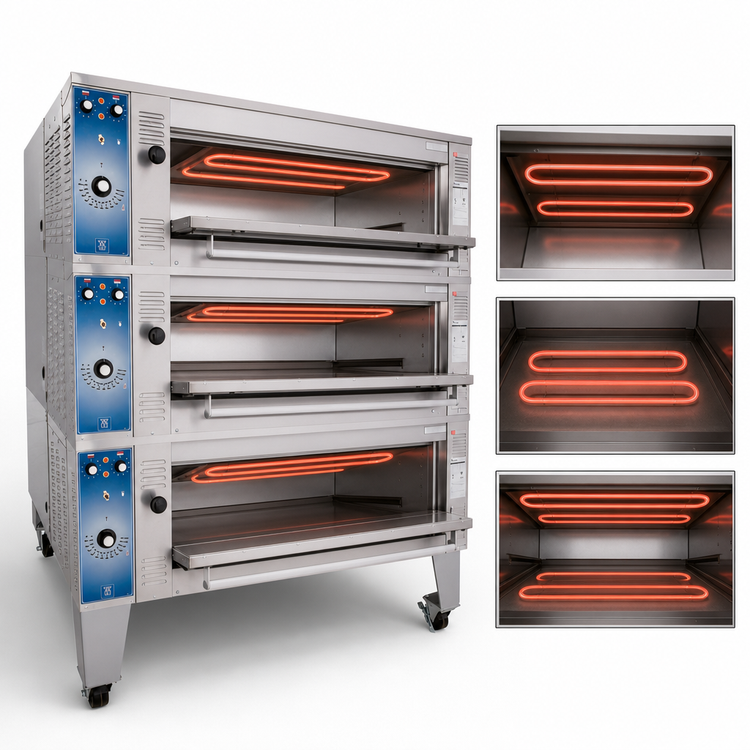 Product image #4 for Bakers Pride Super Deck Series Triple-Deck Electric Bake Deck Oven, 55-Inch Wide, 38 x 36 Inch Decks