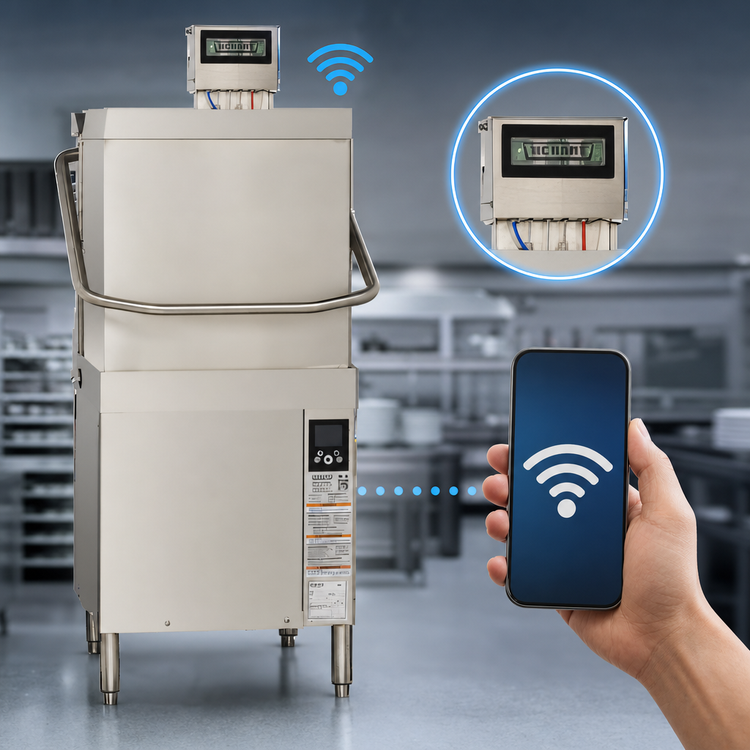 Product image #4 for Hobart Warewash AM16SCB-16 Door-Type Low-Temp Chemical Sanitizing Dishwasher, 208/240V, 72 Racks/Hour, Straight-Thru/Corner