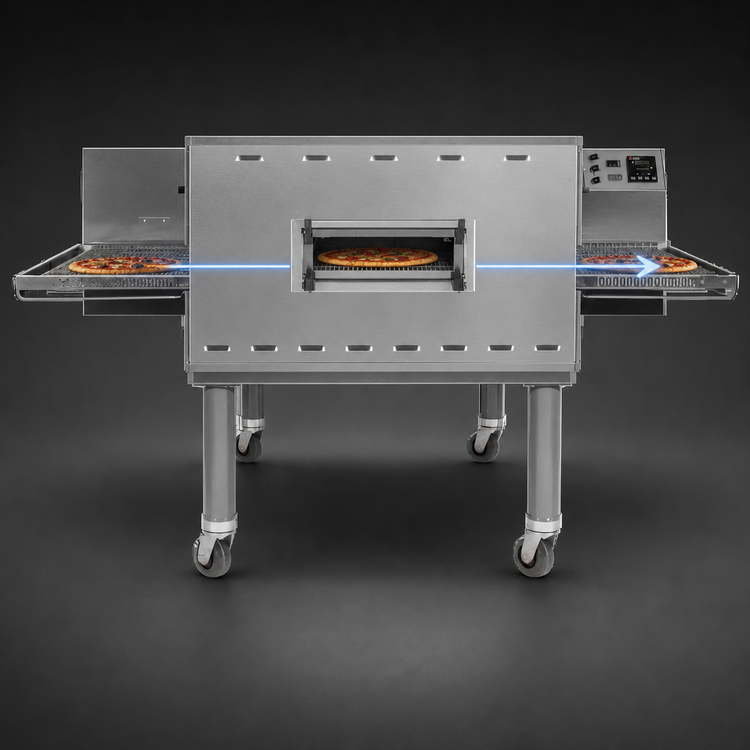 Product image #4 for Middleby Marshall Impingement PLUS Single-Deck Gas Conveyor Pizza Oven, Floor Model