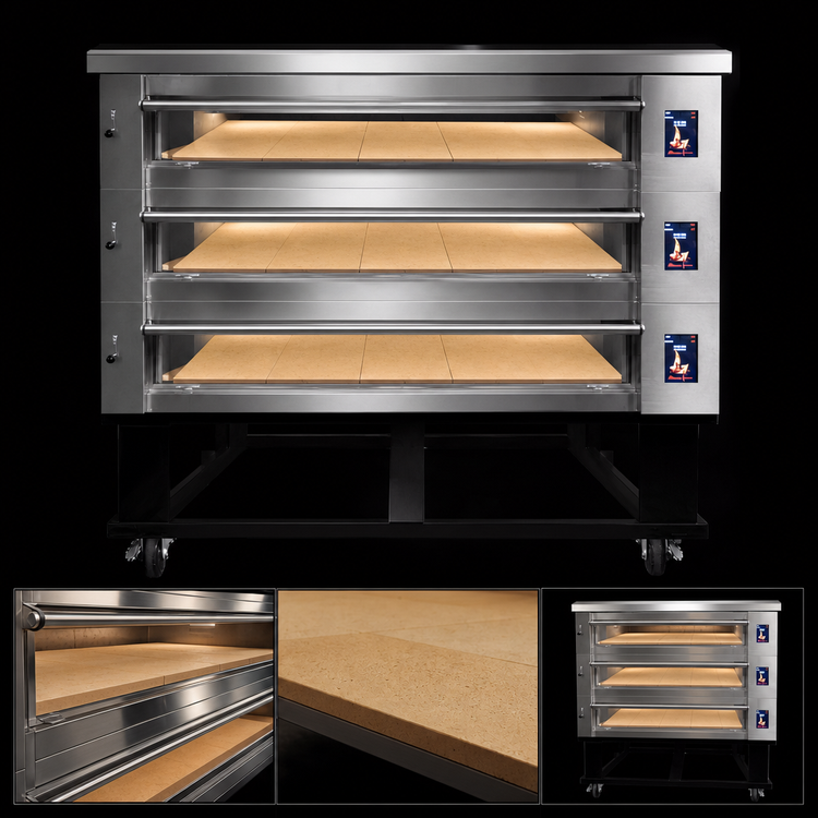 Product image #5 for Marra Forni 3-Deck Electric Deck Oven with 73" x 44" MarraStone Cooking Surface