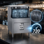 Thumbnail image #4 for Perlick Corporation Glasswasher PKBR24 24-Inch Batch Rotary Low-Temperature Underbar , 720 Glasses/Hour, Stainless Steel