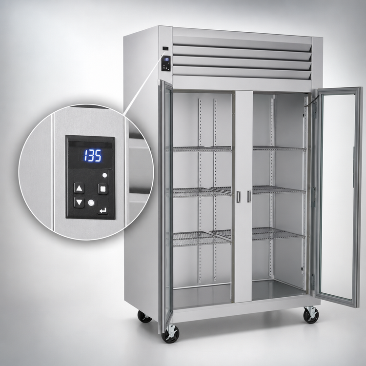 Product image #4 for Traulsen Spec-Line R Series Two-Section Standard-Depth Reach-In Heated Holding Cabinet with Half-Height Glass Doors