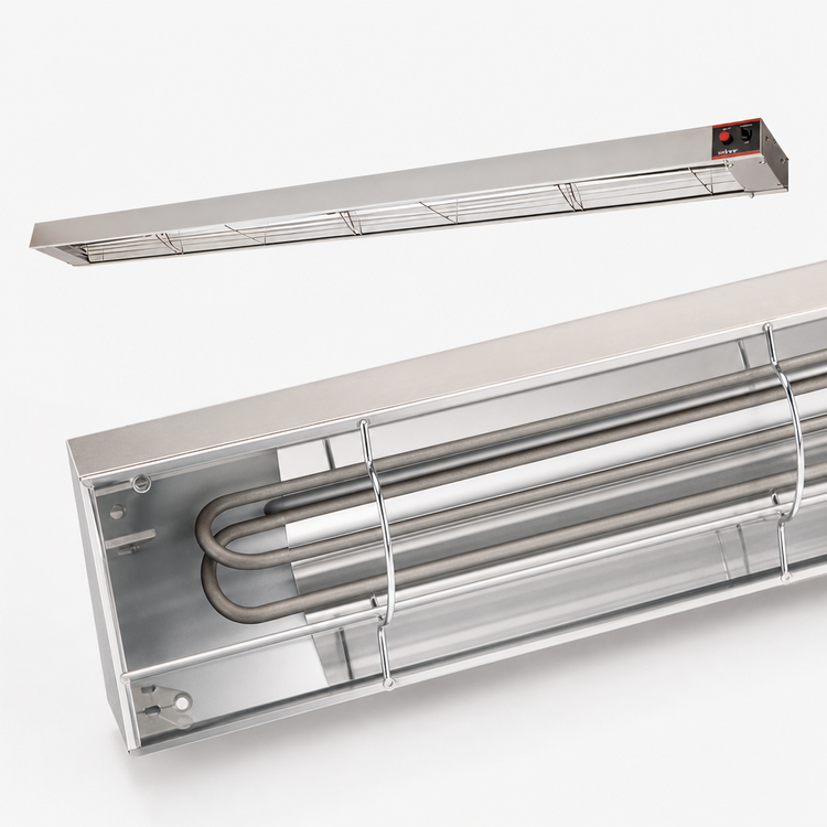 Product image #4 for Winco 72-Inch Electric Unlighted Strip Heater with Aluminum Body and Undermount Brackets