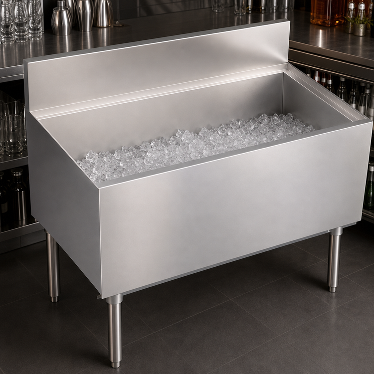 Product image #4 for Krowne Royal Series 36-Inch x 24-Inch Underbar Bar Ice Bin/Cocktail Unit, 138 lb Capacity