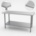 Thumbnail image #4 for Advance Tabco Special Value Series 84 Inch x 24 Inch 18-Gauge 430 Stainless Steel Work Table with Galvanized Undershelf