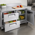 Thumbnail image #5 for Turbo Air Super Deluxe 60-1/4-Inch Stainless Steel Front-Breathing Two-Section Worktop Refrigerator with 1 Solid Door and 2 Drawers