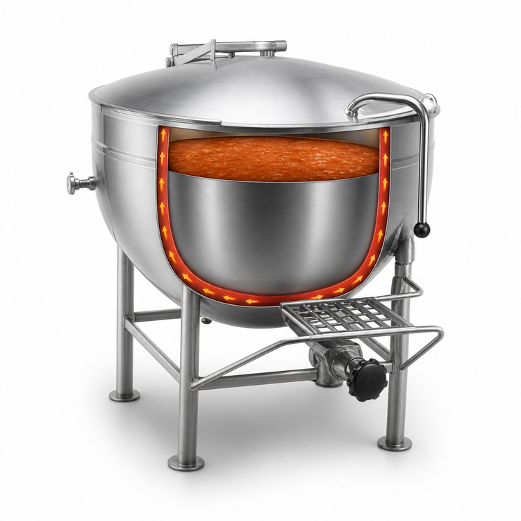 Product image #4 for Legion LS-20 20-Gallon Stationary Direct Steam Kettle, Full Jacketed