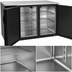 Thumbnail image #4 for 48-Inch Two-Section Food-Rated Solid Door Back Bar Refrigerator with Stainless Steel Top