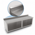 Thumbnail image #4 for John Boos 96 Inch Stainless Steel Underbar Work Table with Open Front Cabinet Base and 5-Inch Backsplash